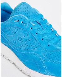 blaue Wildleder Turnschuhe von Saucony