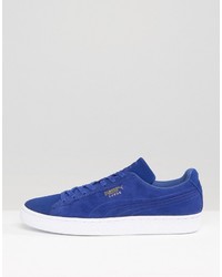 blaue Wildleder Turnschuhe von Puma