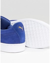 blaue Wildleder Turnschuhe von Puma