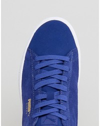 blaue Wildleder Turnschuhe von Puma