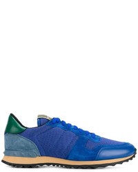 blaue Wildleder Turnschuhe von Valentino Garavani