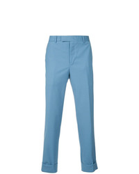 blaue Wollanzughose mit Hahnentritt-Muster von CK Calvin Klein