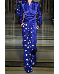 blaue Wollschlaghose von Gareth Pugh