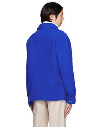blaue Wollshirtjacke von Nn07