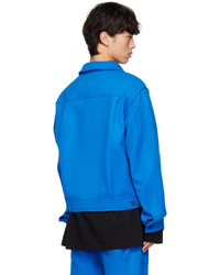 blaue Wollshirtjacke von 99% Is