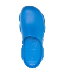 blaue Zehensandalen von Moschino