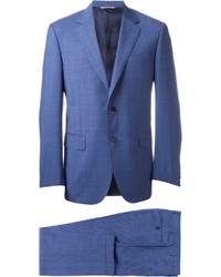 blauer Anzug mit Karomuster von Canali