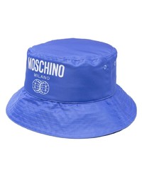 blauer bedruckter Fischerhut von Moschino