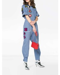 blauer bedruckter Jumpsuit von Miu Miu