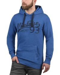 blauer bedruckter Pullover mit einem Kapuze von BLEND