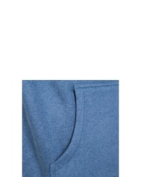 blauer bedruckter Pullover mit einem Kapuze von Bolzr