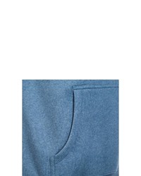 blauer bedruckter Pullover mit einem Kapuze von Bolzr