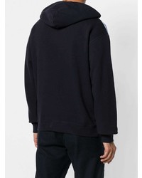 blauer bedruckter Pullover mit einem Kapuze von JW Anderson