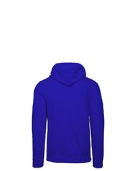 blauer bedruckter Pullover mit einem Kapuze von Champion