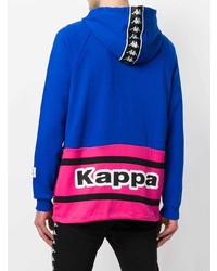 blauer bedruckter Pullover mit einem Kapuze von Kappa Kontroll