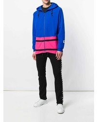 blauer bedruckter Pullover mit einem Kapuze von Kappa Kontroll