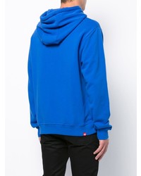 blauer bedruckter Pullover mit einem Kapuze von Mostly Heard Rarely Seen 8-Bit