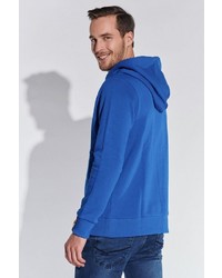 blauer bedruckter Pullover mit einem Kapuze von COURSE