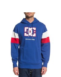 blauer bedruckter Pullover mit einem Kapuze von DC Shoes