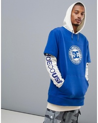 blauer bedruckter Pullover mit einem Kapuze von DC Shoes