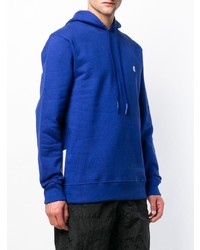 blauer bedruckter Pullover mit einem Kapuze von Études