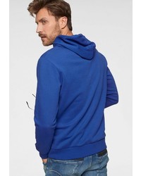 blauer bedruckter Pullover mit einem Kapuze von Jack & Jones