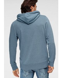 blauer bedruckter Pullover mit einem Kapuze von Jack & Jones