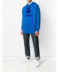 blauer bedruckter Pullover mit einem Kapuze von Isabel Marant