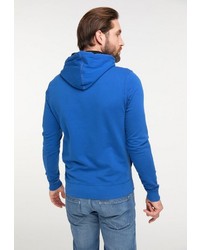 blauer bedruckter Pullover mit einem Kapuze von Petrol Industries