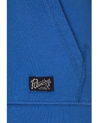 blauer bedruckter Pullover mit einem Kapuze von Petrol Industries