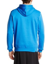 blauer bedruckter Pullover mit einem Kapuze von Puma