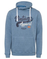 blauer bedruckter Pullover mit einem Kapuze von ROADSIGN australia