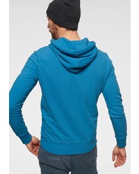 blauer bedruckter Pullover mit einem Kapuze von Superdry