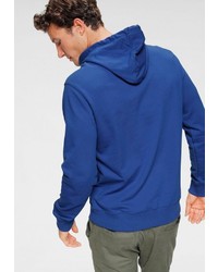 blauer bedruckter Pullover mit einem Kapuze von Timberland