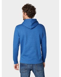 blauer bedruckter Pullover mit einem Kapuze von Tom Tailor