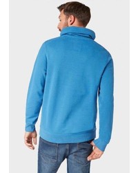 blauer bedruckter Pullover mit einem Kapuze von Tom Tailor