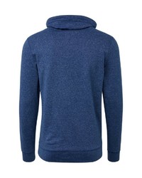 blauer bedruckter Pullover mit einem Kapuze von Tom Tailor