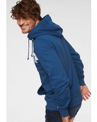 blauer bedruckter Pullover mit einem Kapuze von Tommy Jeans