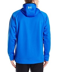 blauer bedruckter Pullover mit einem Kapuze von Under Armour