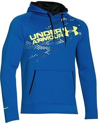 blauer bedruckter Pullover mit einem Kapuze von Under Armour