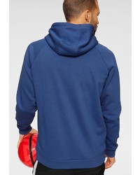 blauer bedruckter Pullover mit einem Kapuze von Under Armour