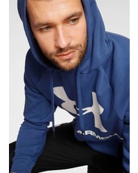 blauer bedruckter Pullover mit einem Kapuze von Under Armour