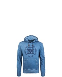 blauer bedruckter Pullover mit einem Kapuze von Van One CLASSIC CARS