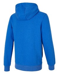blauer bedruckter Pullover mit einem Kapuze von Ziener