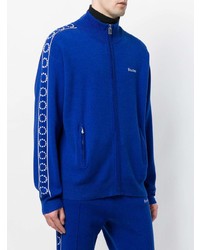 blauer bedruckter Pullover mit einem Reißverschluß von Études