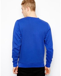 blauer bedruckter Pullover mit einem Rundhalsausschnitt von Diesel