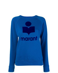 blauer bedruckter Pullover mit einem Rundhalsausschnitt von Isabel Marant Etoile
