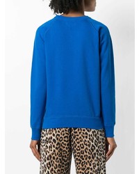 blauer bedruckter Pullover mit einem Rundhalsausschnitt von Isabel Marant Etoile