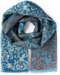 blauer bedruckter Schal von Canali