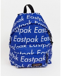 blauer bedruckter Segeltuch Rucksack von Eastpak
